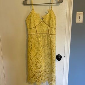 Yellow lace dress
